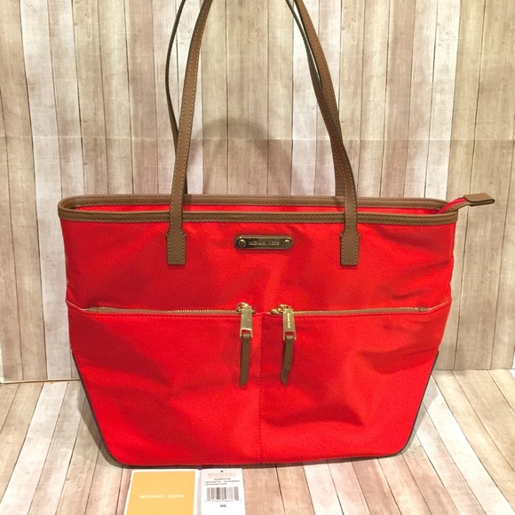 Michael Kors Handbags - Michael Kors Kempton Pocket Tote Dark Sangria NWT